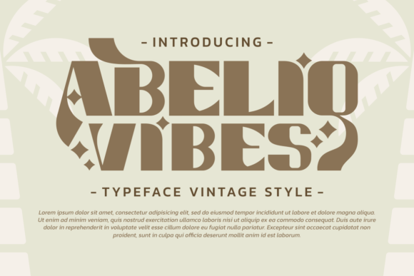 Abeliq Vibes: A Bold Display Font for Creative Branding