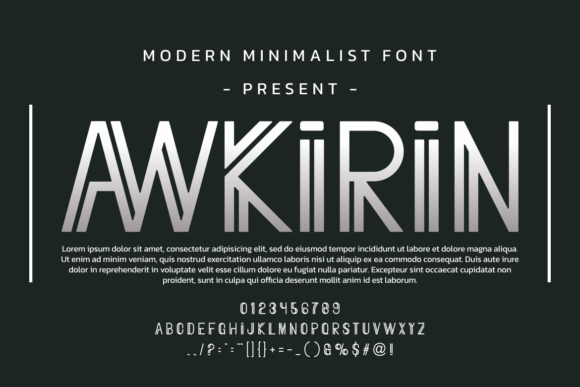 Awkirin: A Modern Display Font for Digital Creatives