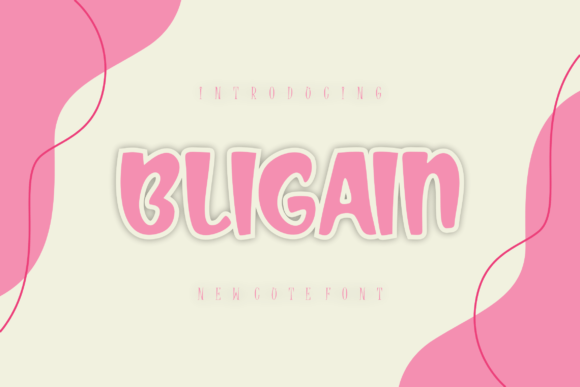 Bligain Font for Handmade and Commercial Craft Projects