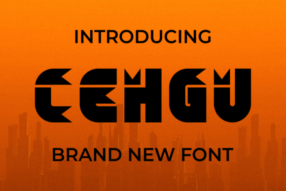 Cehgu: A Bold Display Font for Craft Creations