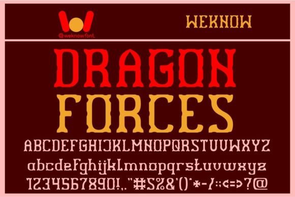 Dragon Forces Font for Web Design