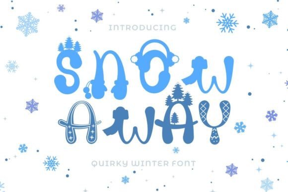 Snow Away Font for Winter Branding Projects