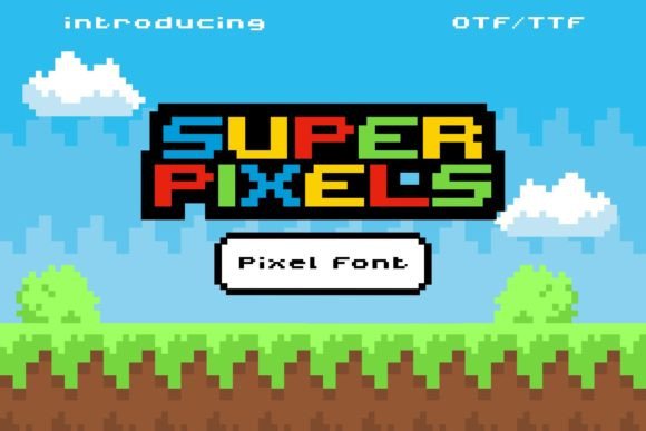 Super Pixels Font for Editorial Design and Content Creation